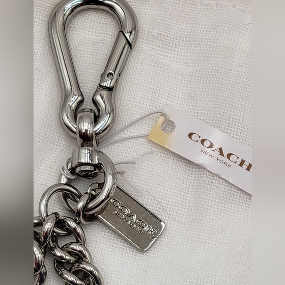 💥💥NWT💥💥 Coach Pompom Puff Balls Bag Charm, Blue/silver hardware - Picture 2 of 6